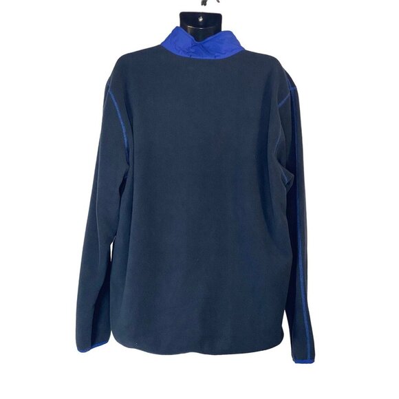 Vintage 1946 Mens Polar Fleece Mixed Media Zip Pocket Long Sleeve Mock Neck XXL - Picture 8 of 9